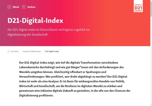 Vorschaubild D21-Digital-Index - Initiative D21