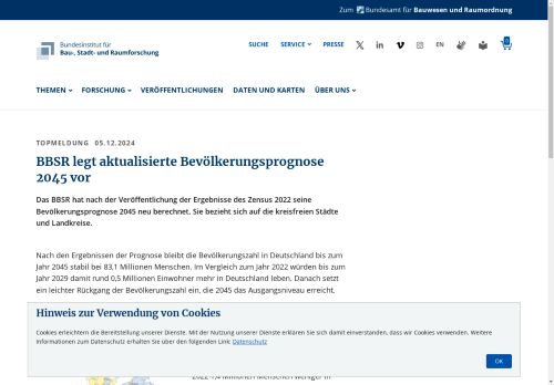Vorschaubild Bevölkerungszahl in Deutschland steigt bis 2045 auf 85,5 Millionen Menschen