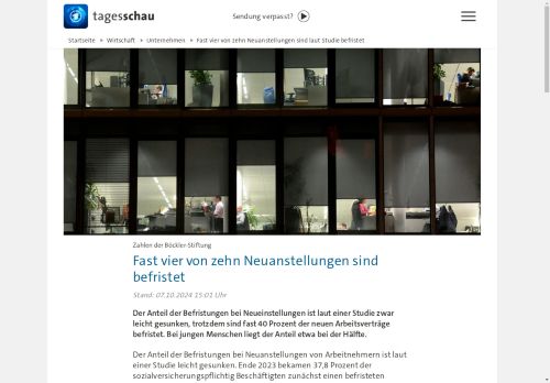 Vorschaubild Fast vier von zehn Neuanstellungen sind laut Studie befristet