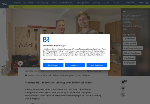 Vorschaubild Arbeitsmarkt: Teilzeit-Ausbildung kann Lücken schließen