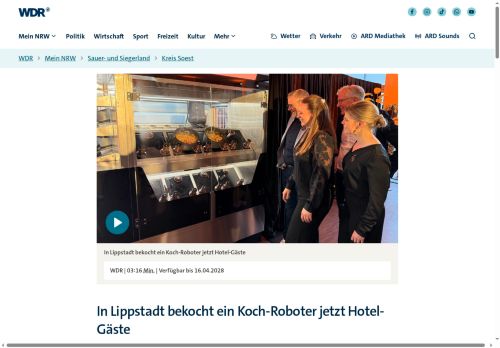 Vorschaubild Kreis Soest: Roboter wird zum Chefkoch