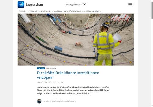 Vorschaubild MINT-Report: Fachkräftelücke könnte Investitionen verzögern
