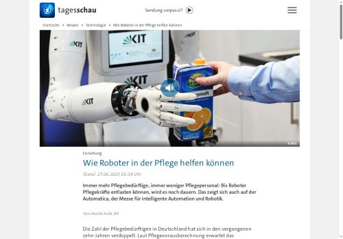Vorschaubild Wie Roboter in der Pflege helfen können