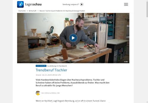 Vorschaubild Warum Tischler kaum Probleme mit Nachwuchsmangel haben
