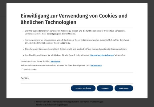 Vorschaubild Fast jede zweite erwerbstätige Frau arbeitet in Teilzeit