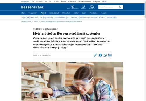 Vorschaubild Meisterbrief in Hessen wird (fast) kostenlos