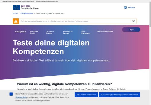 Vorschaubild Teste deine digitalen Kompetenzen | Europass