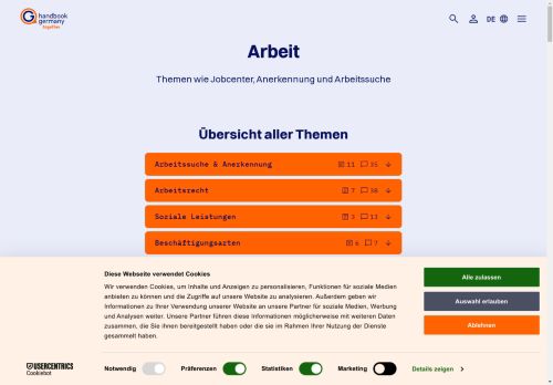 Vorschaubild Handbook Germany - Arbeit