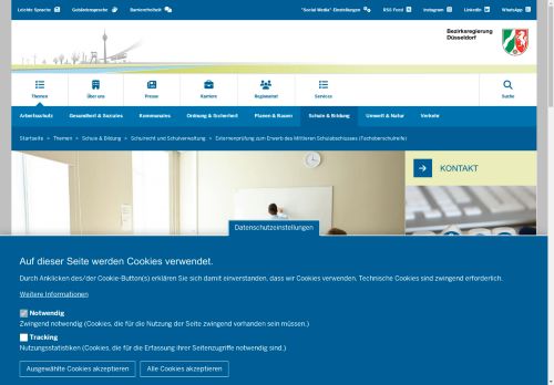 Vorschaubild Externenprüfung zum Erwerb des Mittleren Schulabschlusses (Fachoberschulreife) | Bezirksregierung Düsseldorf