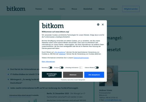 Vorschaubild Rekord-Fachkräftemangel: In Deutschland sind 149.000 IT-Jobs unbesetzt | Presseinformation | Bitkom e. V.