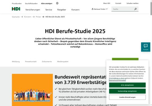 Vorschaubild HDI Berufe-Studie 2025: Repräsentative Befragung von 3.739 Erwerbstätigen