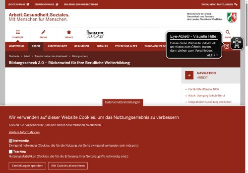 Vorschaubild Bildungsscheck 2.0 NRW – Rückenwind für Ihre Berufliche Weiterbildung