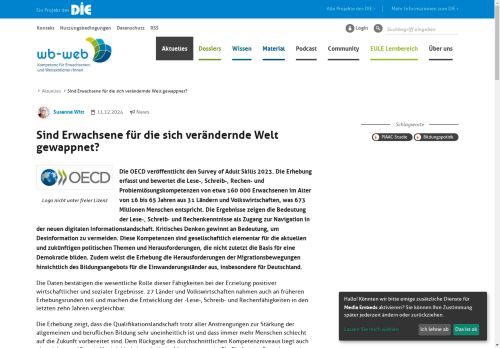 Vorschaubild Sind Erwachsene für die sich verändernde Welt gewappnet?