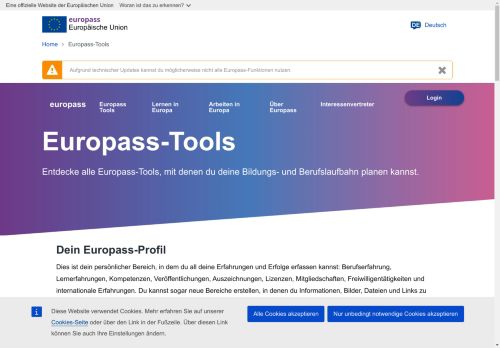 Vorschaubild Europass-Tools für Bewerbungen