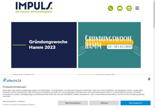 Vorschaubild Gründungswoche Hamm - Informationen Selbstständigkeit