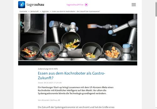 Vorschaubild Essen aus dem KI-Kochroboter - die Zukunft der Gastronomie?