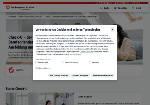 Vorschaubild Check-U – Das Erkundungstool für Ausbildung und Studium