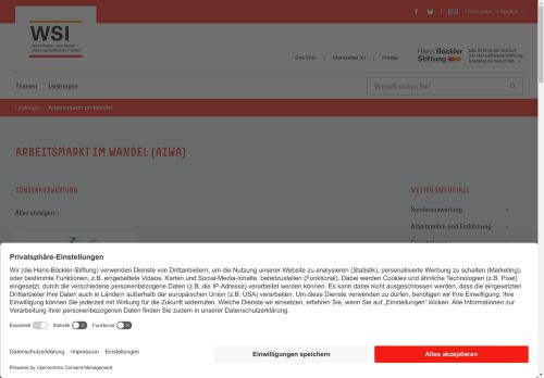 Vorschaubild Arbeitsmarkt im Wandel (AIWA der Hans-Böckler-Stiftung)